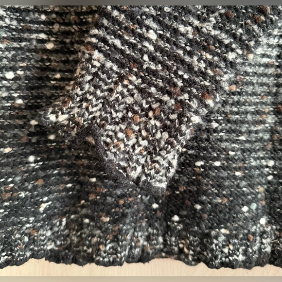Vertigo Paris Ruffled Knit Cardigan Black White Speckled Button Up Sz S - Picture 5 of 13